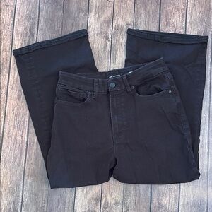 Good American Black Good Waist Palazzo Crop Jeans Sz 10/30